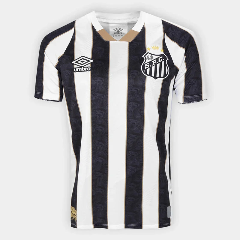 Camisa Santos Away 24/25 Umbro Torcedor Masculino - Preto e Branco