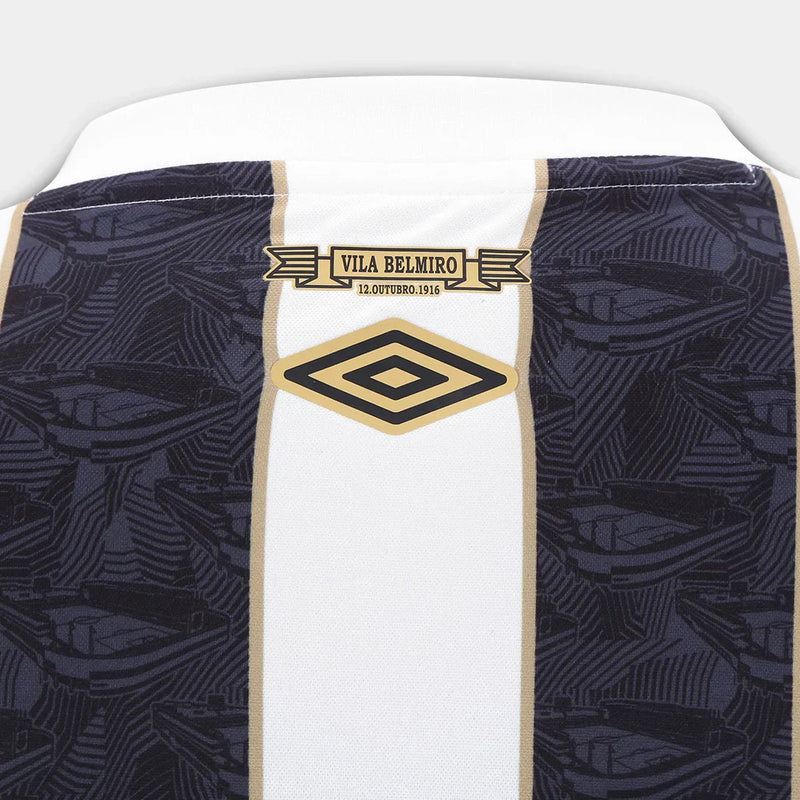 Camisa Santos Away 24/25 Umbro Torcedor Masculino - Preto e Branco