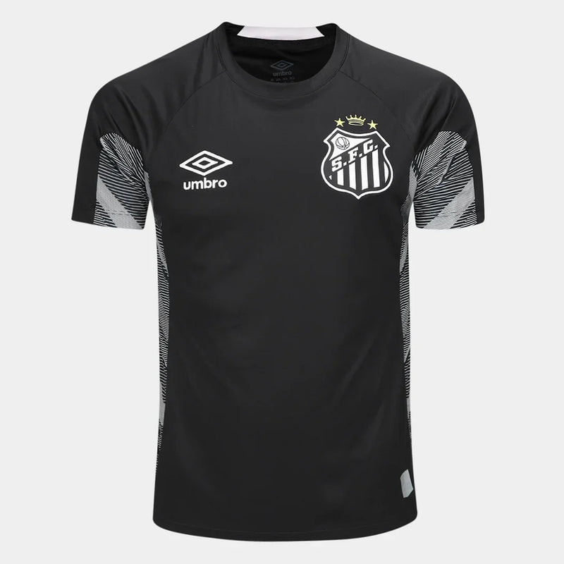 Camisa Santos Treino 25/26 Umbro Torcedor Masculino - Preto e cinza