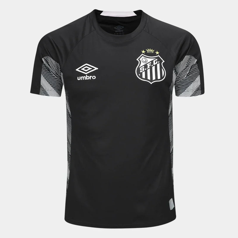 Camisa Santos Treino 25/26 Umbro Torcedor Masculino - Preto e cinza