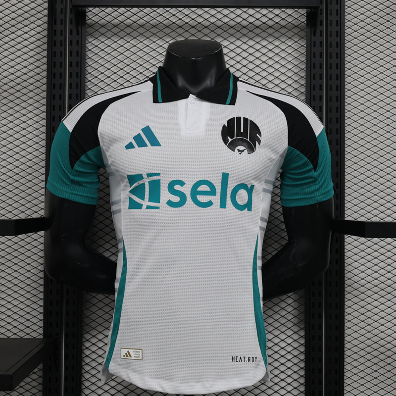 Camisa Newcastle Third 2024/25 Jogador Adidas Masculino com Patch- Branca e Azul