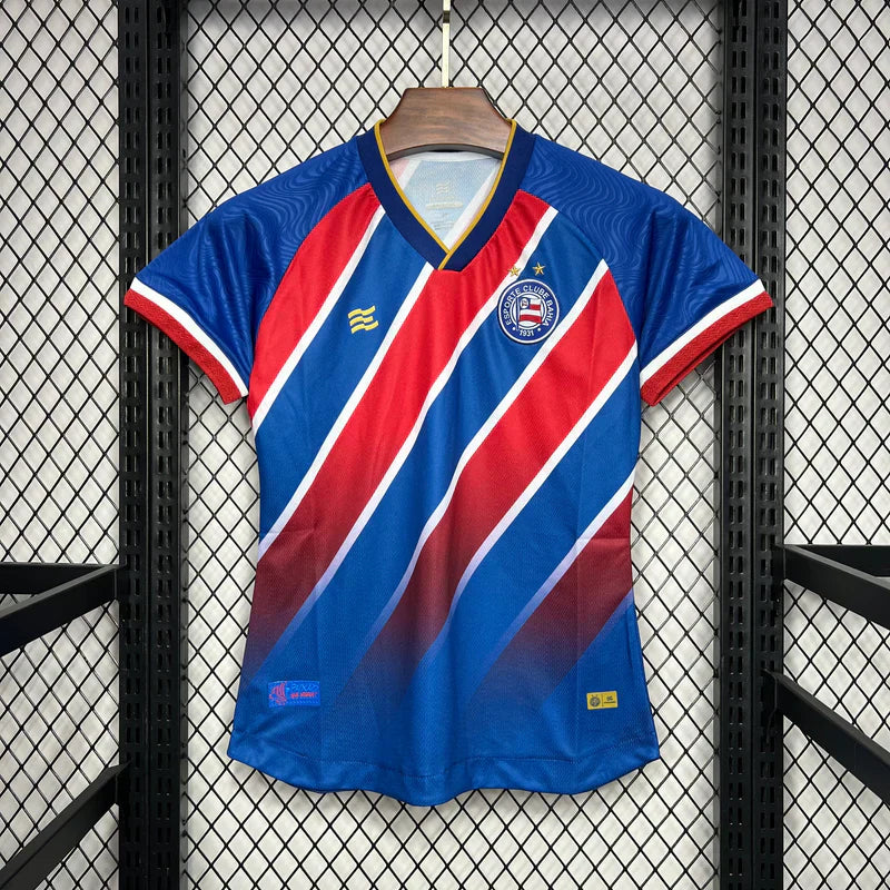 Camisa Bahia Away 24/25 Torcedor Feminina - Azul e Vermelho