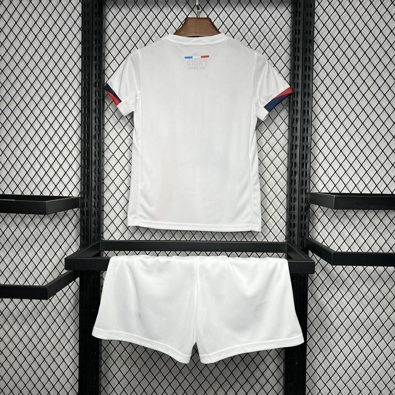 Conjunto Infantil PSG 24/25 Away Nike - Branco