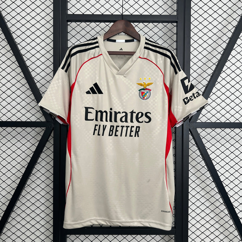 Camisa Benfica Away 25/26 Adidas Torcedor Masculino - Bege