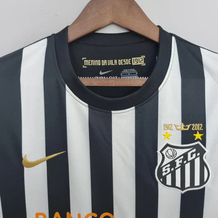 Camisa Santos Retrô 2012/13 Away Nike Masculina - Branco e Preto