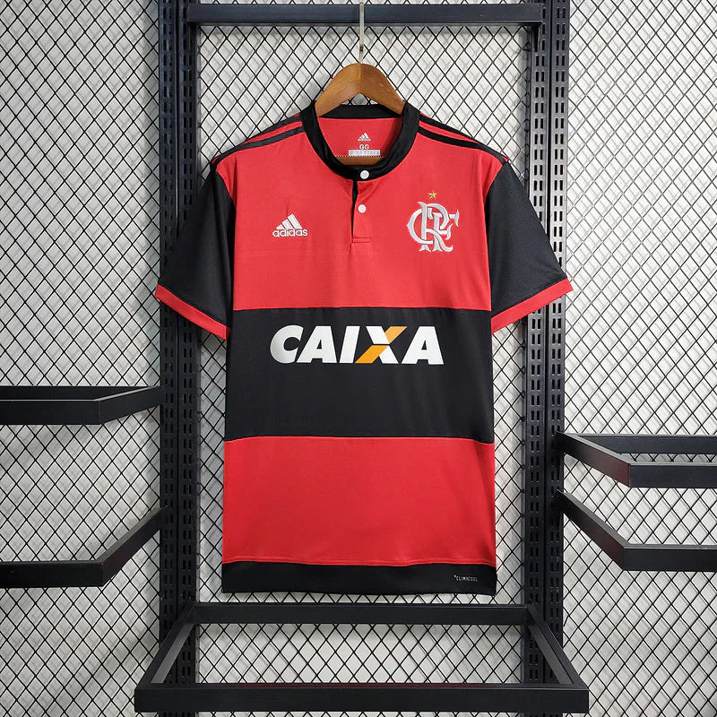 Camisa Retrô Flamengo Home 2017/18 Masculino - Preto e Vermelho