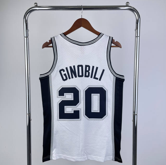 Camisa NBA Spurs Ginobili 20 - Branca