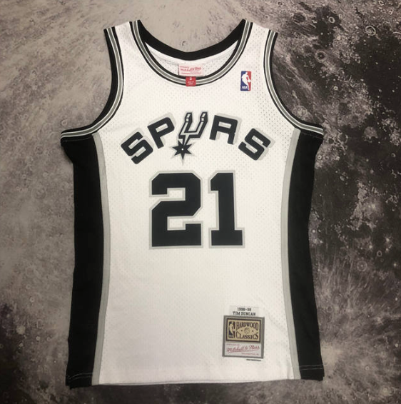 regata NBA Spurs Duncan 21 - Branca