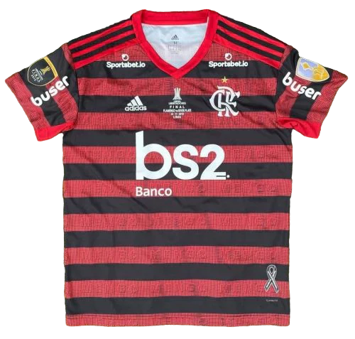 Camisa Flamengo 2019 Final Libertadores + Patrocinio - Vermelha e Preta