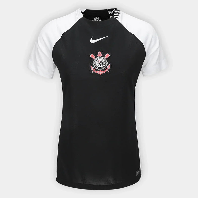 Camisa Corinthians Away 25/26 Nike Torcedor Feminina - Preto e Branco