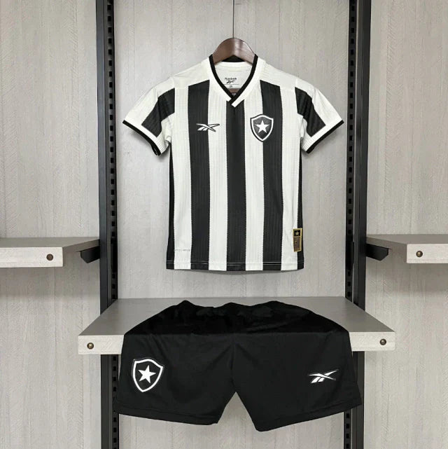 Kit Infantil Botafogo Home 24/25 - Rebook - Branco e Preto