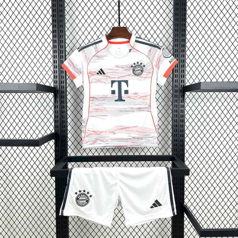 Conjunto Infantil Bayern de Munique 25/26 Away Adidas - Branco