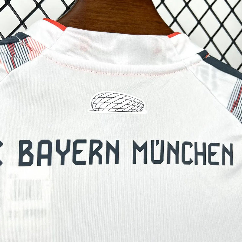 Conjunto Infantil Bayern de Munique 25/26 Away Adidas - Branco