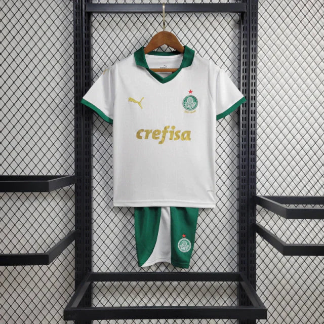 Conjunto Infantil Palmeiras 24/25 Away Puma Torcedor - Branca