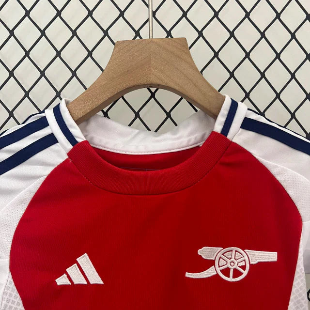 Conjunto Infantil Arsenal 24/25 Home Adidas - Branco e Vermelho
