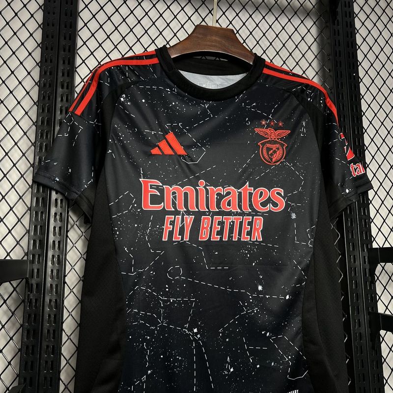 Camisa Benfica Away 24/25 Adidas Torcedor Masculino - Preto