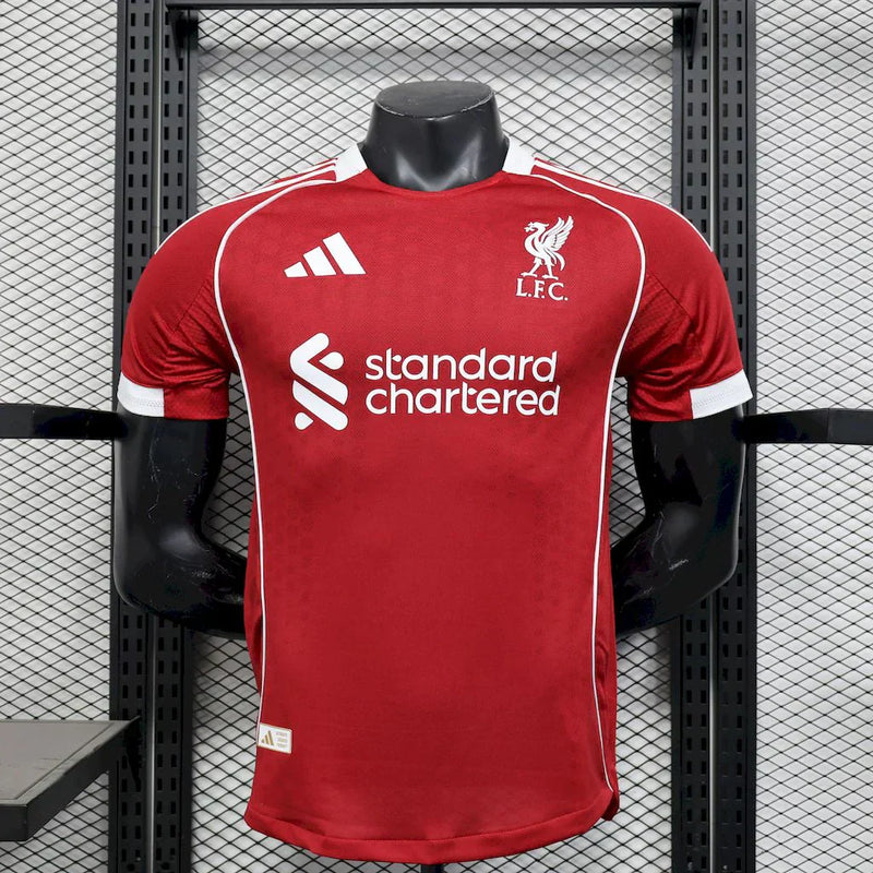 Camisa Liverpool Home 25/26 s/n Adidas Jogador Masculino - Vermelho